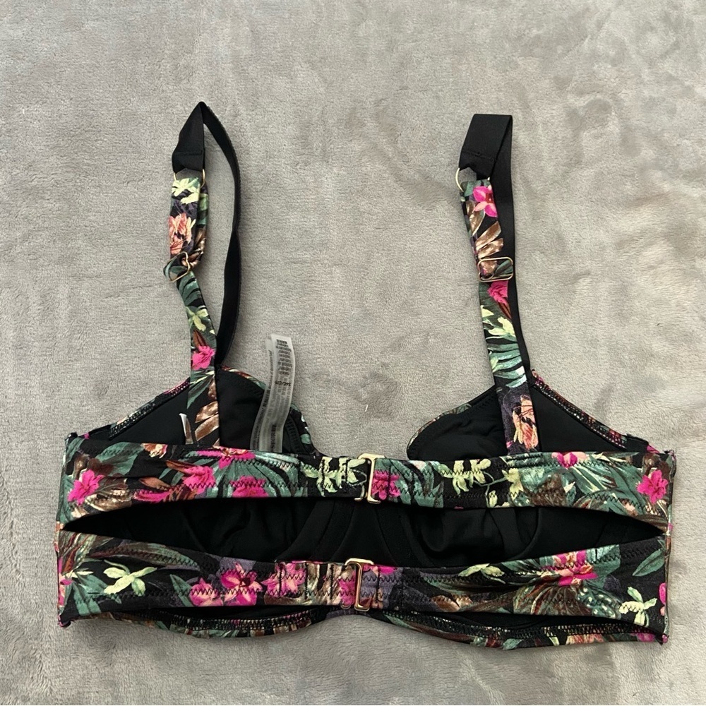 New! Victoria’s Secret Floral Shine Strap Wicked Push Up Bikini Top 4607 - Picture 6 of 7